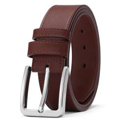 SENDEFN Gürtel Herren, Ledergürtel Herren 38 mm Breit, Herren-Gürtel für Herren Jeans und Business Anzug mit Geschenkbox Belt von SENDEFN