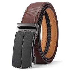 SENDEFN Herren Gürtel, Ratsche Automatikschließe Ledergürtel für Herren Jeans und Business Anzug Breit 35mm,Belt Men Größe Einstellbar von SENDEFN