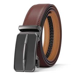 SENDEFN Herren Gürtel, Ratsche Automatikschließe Ledergürtel für Herren Jeans und Business Anzug Breit 35mm,Belt Men Größe Einstellbar von SENDEFN