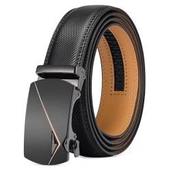 SENDEFN Herren Gürtel, Ratsche Automatikschließe Ledergürtel für Herren Jeans und Business Anzug Breit 35mm,Belt Men Größe Einstellbar von SENDEFN