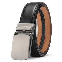 SENDEFN Ledergürtel herren, Gürtel Herren Ratsche Automatikschließe für Herren Jeans und Business Anzug, Breit 35mm,Größe Einstellbar Belt von SENDEFN