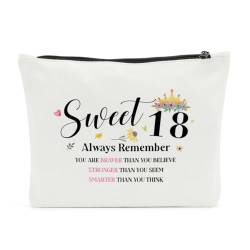 SENJIAN 1636-1648 Kosmetiktasche, Geburtstagsgeschenk, Make-up-Tasche, Geschenk, Sweet 18, 9.7 x 7 inches von SENJIAN