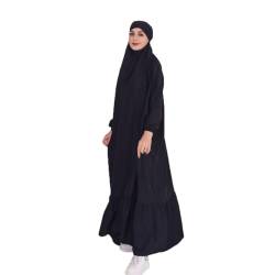 SENNVF Frauen Kleid Muslim EIN Stück Gebet Volle Abdeckung Abaya Kleid Islamischer Naher Osten Dubai Türkei Abaya Kaftan mit Hijab von SENNVF