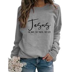 Jesus The Way The Truth The Life Sweatshirt Womens Christian Sweatshirt Religious Gift Crewneck Long Sleeve Pullovers von SENRN