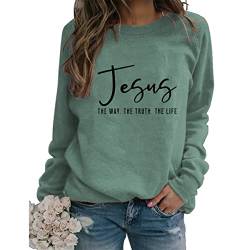 Jesus The Way The Truth The Life Sweatshirt Womens Christian Sweatshirt Religious Gift Crewneck Long Sleeve Pullovers von SENRN