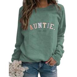 Women Aunt Sweatshirts Like a Mom Only Cooler Funny Graphic Long Sleeve Crew Neck Casual Loose Comfy Pullover Tops von SENRN