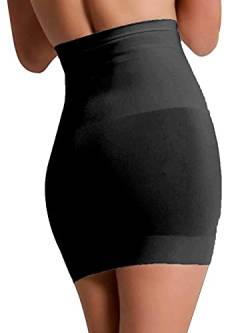 SENSI' Shapewear Damen Miederrock HOHE Taille Unterrock Seamless Mikrofaser nahtlos atmungsaktiv antibakteriell ECO Made in Italy XS S/M M/L L/XL SCHWARZ Weiss BEIGE von SENSI'