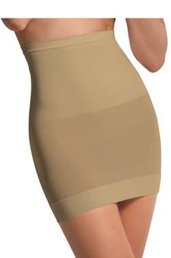 SENSI' Shapewear Damen Miederrock HOHE Taille Unterrock Seamless Mikrofaser nahtlos atmungsaktiv antibakteriell ECO Made in Italy XS S/M M/L L/XL SCHWARZ Weiss BEIGE von SENSI'