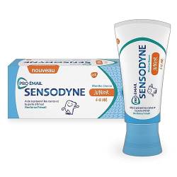 Sensodyne Pro-Emaille Junior, Zahnpasta für Kinder von 6 bis 12 Jahren, hilft gegen Karies und stärkt den Zahnschmelz, empfindliche Zähne, Minze, 50 ml von SENSODYNE