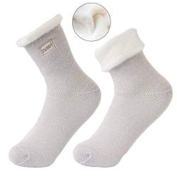 SEPMINDU Damen 2 Paar Thermo-Slipper-Socken Superweiche und warme Fleece-gefütterte süße Winter-Lounge-Bettsocken für Mädchen (Hellviolett (2 Paar)), 35/41 EU von SEPMINDU