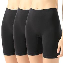 SEPMINDU Nahtlose Anti-Reibungs-Slip-Shorts für Damen unter Kleidern Glatte Sicherheitshöschen Unterwäsche Damen-Boxershorts mit langem Bein von SEPMINDU