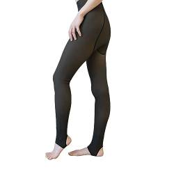 SERAPHY Thermostrumpfhosen Damen, Fleece Gefütterte Thermo Strumpfhosen Damen Winter Fake Transparent Strumpfhose Thermo Leggings,Schwarz Durchscheinend,230g von SERAPHY