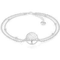 SERASAR Fußkette Fußkettchen aus Sterlingsilber [Life] (Classic, elegant, casual, 1-tlg), Women's Life Anklet in 925 Sterling Silver with 18k Gold Plating von SERASAR