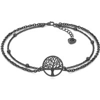 SERASAR Fußkette Fußkettchen aus Sterlingsilber [Life] (Classic, elegant, casual, 1-tlg), Women's Life Anklet in 925 Sterling Silver with 18k Gold Plating von SERASAR