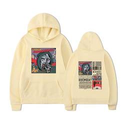 Mf Doom Printed Hoodie Herren Womens Casual Lose Kapuze Sweatshirt Rapper Hip Hop Oversized Streetwear (Color : 1, Size : L) von SERLA
