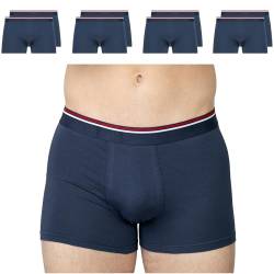 SES Boxershorts Herren Baumwolle 8er Pack M Navy mit Streifen/weiche Boxershorts für Herren aus Baumwolle mit Elasthananteil/hochwertige Enge Boxershorts Männer von SES