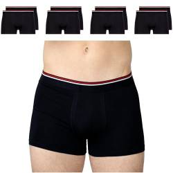 SES Boxershorts Herren Baumwolle 8er Pack M Schwarz mit Streifen/weiche Boxershorts für Herren aus Baumwolle mit Elasthananteil/hochwertige Enge Boxershorts Männer von SES