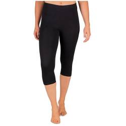 SES Capri Leggings Damen Schwarz (56/58) aus Baumwolle/blickdichte Damen Capri-Leggings/elastische Damen Leggins 3/4 lang Baumwolle/Damen Capri Leggings mit Perfekter Passform von SES