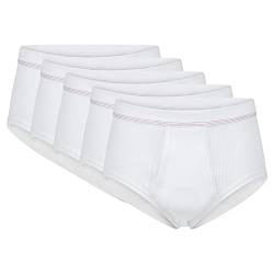 SES Doppelripp Unterhosen Herren weiß 5er Pack aus 100% Baumwolle XL/kochfeste Herren Unterhosen mit Eingriff und Weichbund/Unterhosen Männer aus hochwertigem Doppelripp von SES