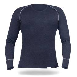 SES Thermoshirt Herren Langarm 4XL Marine aus 75% Baumwolle & 25% Polyester/atmungsaktive Thermo Langarmshirt Herren/Thermounterwäsche Herren für Wärme und Komfort von SES