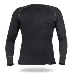 SES Thermoshirt Herren Langarm XL Anthrazit aus 75% Baumwolle & 25% Polyester/atmungsaktive Thermo Langarmshirt Herren/Thermounterwäsche Herren für Wärme und Komfort von SES