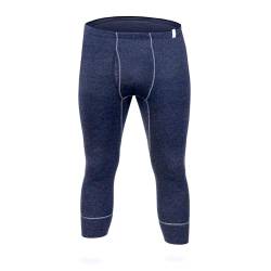 SES Thermounterhose Herren 3/4 mit Eingriff 3XL Marine aus 75% Baumwolle & 25% Polyester/atmungsaktive Unterhosen Männer 3/4 mit Eingriff/Thermo Winter Unterwäsche Herren für Wärme & Komfort von SES