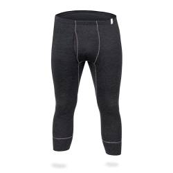 SES Thermounterhose Herren 3/4 mit Eingriff S Anthrazit aus 75% Baumwolle & 25% Polyester/atmungsaktive Unterhosen Männer 3/4 mit Eingriff/Thermo Winter Unterwäsche Herren für Wärme & Komfort von SES