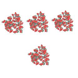 SEWACC 4 Stück 5 Dekorative Ornamente Selber Machen Nagelkunst Mit Wassermelone Harz Flatback -perlen Fruchtpolymerscheiben Früchte Aus Essen 3d Polymer-ton Ananas Handyhülle von SEWACC