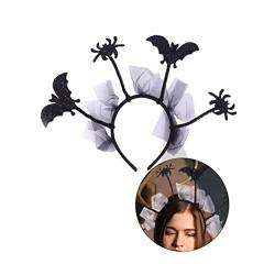 SEWACC Haarschmuck Halloween-Kinder-Fledermaus-Spinnen-Stirnband -Stirnbänder Weiches Stirnband Für Damen Kinderkostümhüte Halloween-Haarband Halloween-Stirnbänder Für Damen von SEWACC