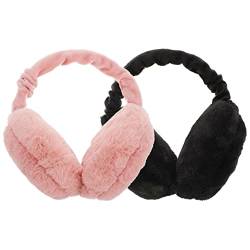 SEWACC Winter-Ohrenschützer 2 Stück Flauschiger Kunstpelz Warme Ohrfarbe Faltbare Unisex-Ohrenwärmer Für Männer von SEWACC
