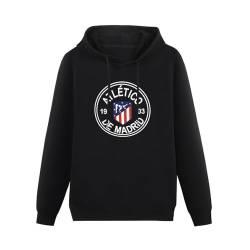 Atletico Madrid Red New Logo ATM Long Sleeve Pullover Loose Hoody Men Sweatershirt Size 3XL von SEized