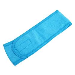 Stirnband Damen Einstellbare breite Haarband Yoga Spa Bad Dusche Make-up Waschen Gesicht Kosmetik Stirnband for Frauen Damen Make-up Zubehör Stirnband (Size : Blue) von SEvso