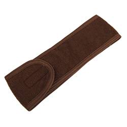 Stirnband Damen Einstellbare breite Haarband Yoga Spa Bad Dusche Make-up Waschen Gesicht Kosmetik Stirnband for Frauen Damen Make-up Zubehör Stirnband (Size : Brown) von SEvso