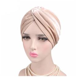 Stirnband Damen Frauen Samt Turban Hut Stirnband Muslim Hijab Caps Weibliche weiche Bandana Stirnband Hijabs Kopf Wrap Haar Zubehör Stirnband (Size : 18) von SEvso