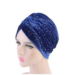 Stirnband Damen Frauen Samt Turban Hut Stirnband Muslim Hijab Caps Weibliche weiche Bandana Stirnband Hijabs Kopf Wrap Haar Zubehör Stirnband (Size : 60) von SEvso