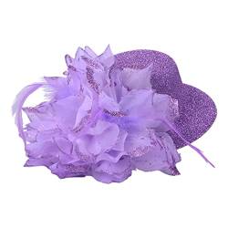 Stirnband Damen Glänzende Frauen Mode Party Decor Kamm Künstliche Feder Haarband Stirnband (Size : Violet) von SEvso