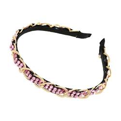 Stirnband Damen Mode Goldketten Hair Bands Reifen for Frauen Stirnband Haarband Mädchen Haarschmuck Elegante schicke Haarverzierung Stirnband (Size : 38E) von SEvso