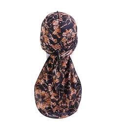 Stirnband Damen Mode camo männer seidig turban druck unisex seide durag headwear bandans stirnband haarschmuck Piratenhut Wellen Lumpen Stirnband (Size : 60) von SEvso