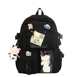 SFAOUNNY Ästhetischer Rucksack.Japanische Kawaii Rucksäcke Schultasche mit Anhänger. Kleiner Rucksack. Schulbedarf.Laptop-Rucksack von SFAOUNNY