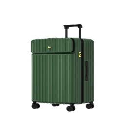 Reisekoffer 20-Zoll-Trolley-Koffer for Männer Und Frauen, 24-Zoll-Geschenk-Trolley-Koffer, Business-Boarding-Koffer Trolley (Color : Green, Size : 22in) von SFYYML
