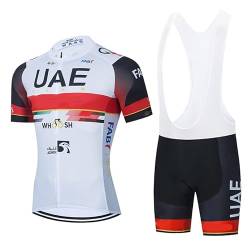 SGCIKER 2022 Herren Pro Team UAE Radtrikot Set, Kurzarm Fahrrad bekleidung Lätzchen Kurzsets Gel Pad（M von SGCIKER