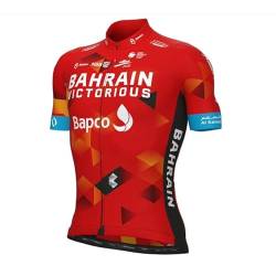 SGCIKER 2022 Herren World Tour Team Bahrain Radtrikot, kurzärmliges atmungsaktives Radtrikot MTB-Fahrrad Bekleidungs Hemd (3XL) von SGCIKER
