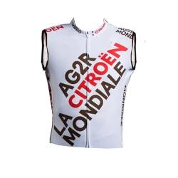 SGCIKER 2022 pro team AG2R Windjacke Weste Windjacke Herren Fahrrad bekleidung, MTB Windstopper Radsport weste (2XL) von SGCIKER