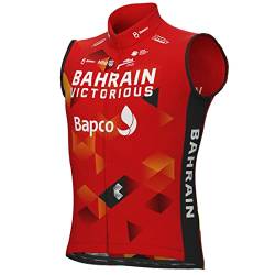 SGCIKER 2022 pro team BAHRAIN Windjacke Weste Windjacke Herren Fahrrad bekleidung, MTB Windstopper Radsport weste (4XL) von SGCIKER