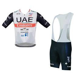 SGCIKER 2023 Herren Pro team UAE Radtrikot Set, Kurzarm Fahrrad bekleidung Lätzchen Kurzsets Gel Pad（3XL von SGCIKER