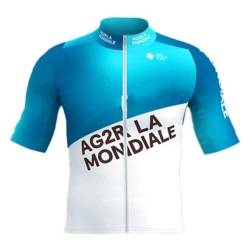 SGCIKER 2024 Herren World Tour Team AG2R Radtrikot, kurzärmliges atmungsaktives Radtrikot MTB-Fahrrad Bekleidungs Hemd (3XL) von SGCIKER