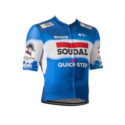 SGCIKER 2024 Herren World Tour Team SOUDAL Quick Step Radtrikot, kurzärmliges atmungsaktives Radtrikot MTB-Fahrrad Bekleidungs Hemd (5XL) von SGCIKER