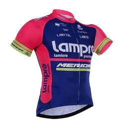SGCIKER Herren World Tour Team Lampre Radtrikot, kurzärmliges atmungsaktives Radtrikot MTB-Fahrrad Bekleidungs Hemd (2XL) von SGCIKER