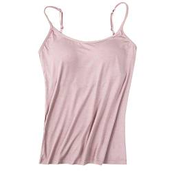 Damen Sexy Tank Top Einteiliges Mieder mit BH-Pads Ausgeschnitten Tops Ärmellos Unterhemd Camisole Sommer Shirts Weste Neckholder Tops Einfarbig Strickoberteil von SGFY