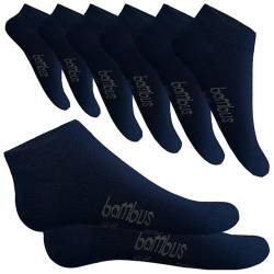 SGS 5-10 Bambus Socke Sneaker Herren Damen Bambussocken (43-46, 10 X Navy) von SGS